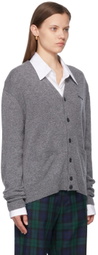 Manors Golf Gray Lambswool Cardigan