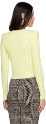 Balmain Yellow Gold Button Cardigan