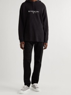 Givenchy - Logo-Print Waffle-Knit Cotton Hoodie - Black