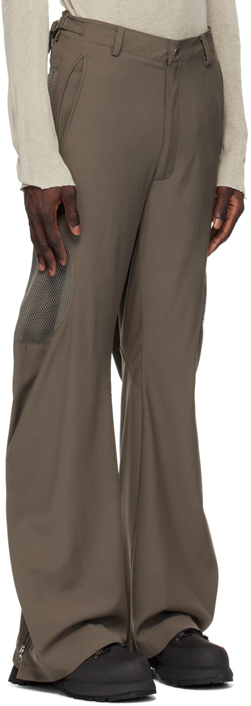 CMMAWEAR Taupe Zip Panel Trousers