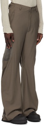 CMMAWEAR Taupe Zip Panel Trousers