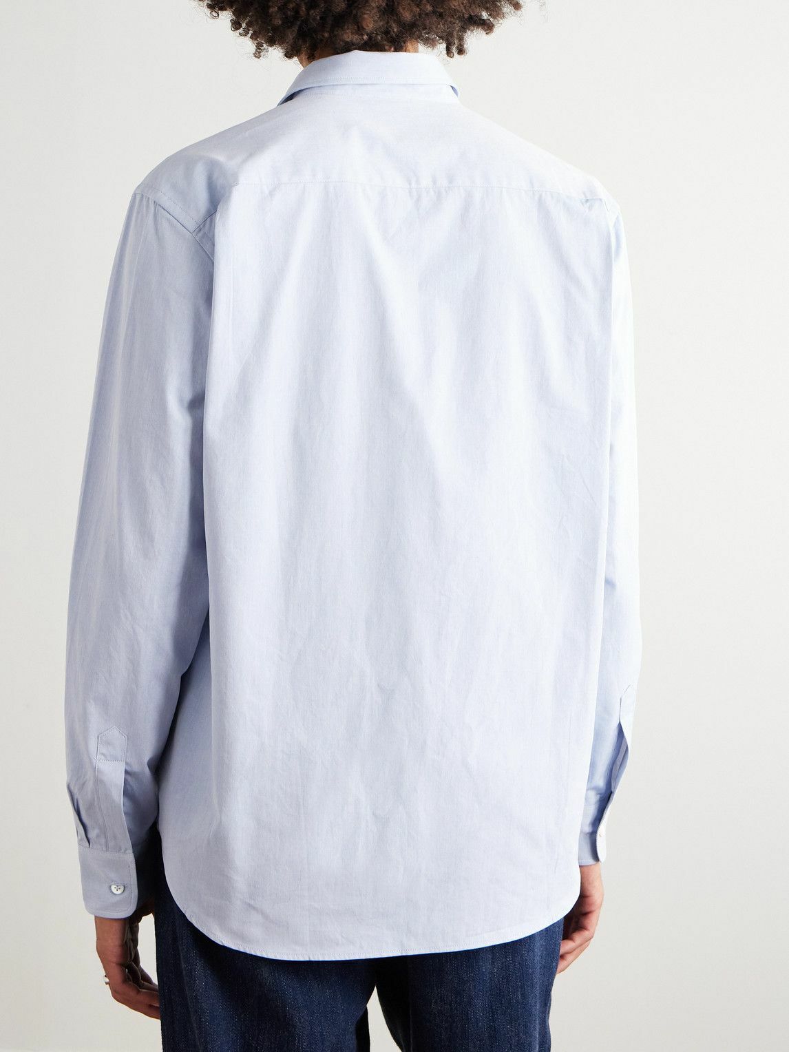 De Bonne Facture - Artist Cotton-Poplin Shirt - Blue