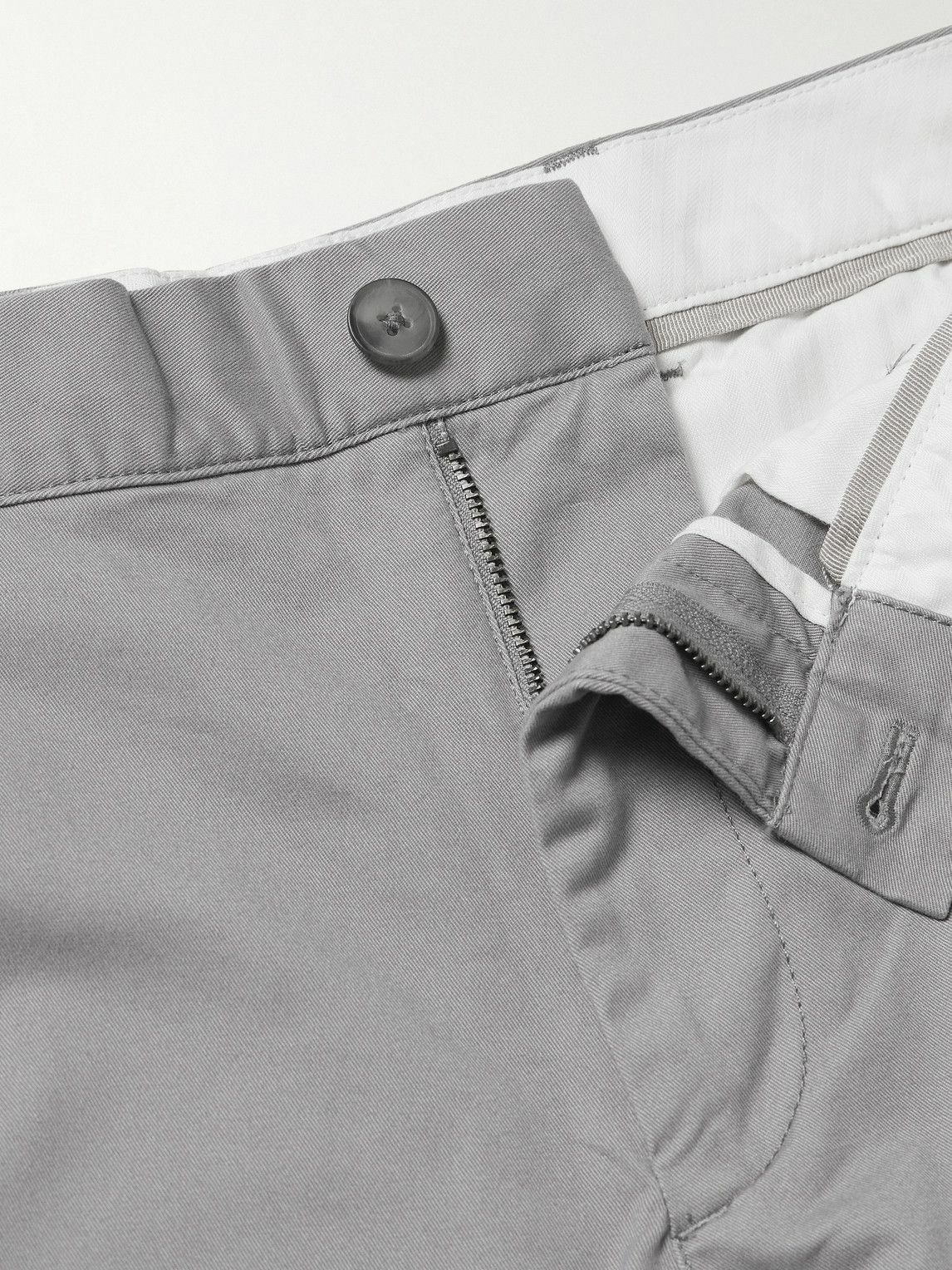 Club Monaco - Connor Straight-Leg Cotton-Blend Twill Chinos - Gray