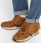 visvim - FBT Prime Runner Suede and Mesh Sneakers - Men - Light brown