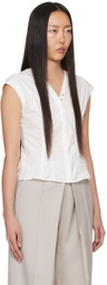 LOW CLASSIC White Cap Sleeve Blouse