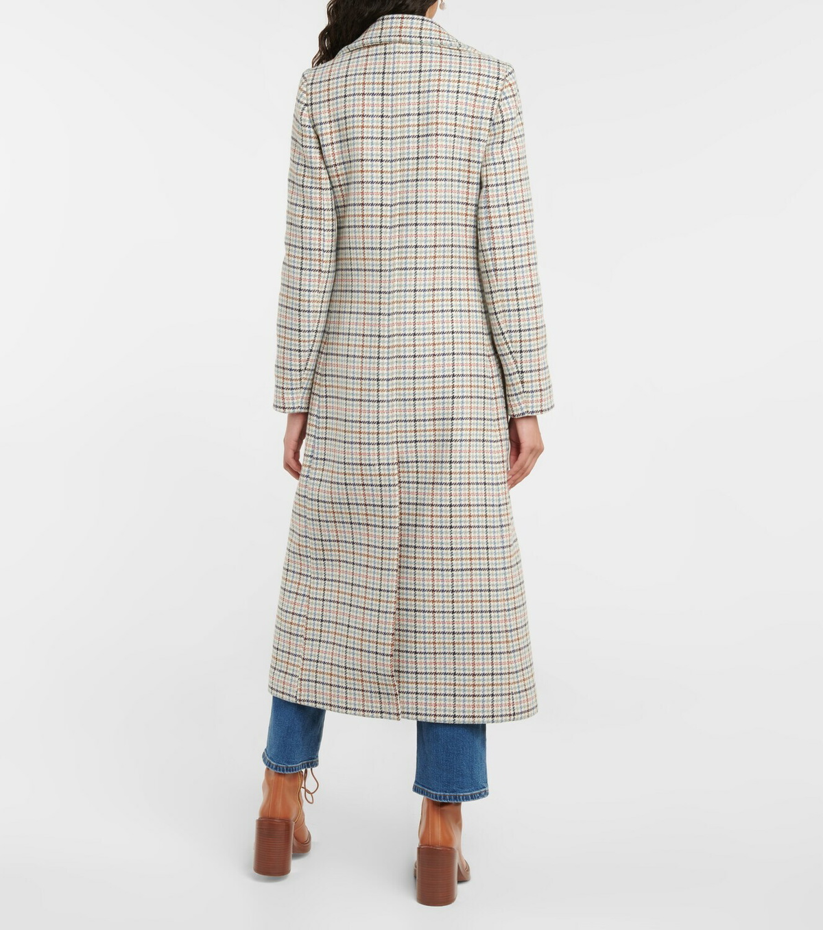 See By Chloe - Houndstooth checked wool-blend coat See by Chloe