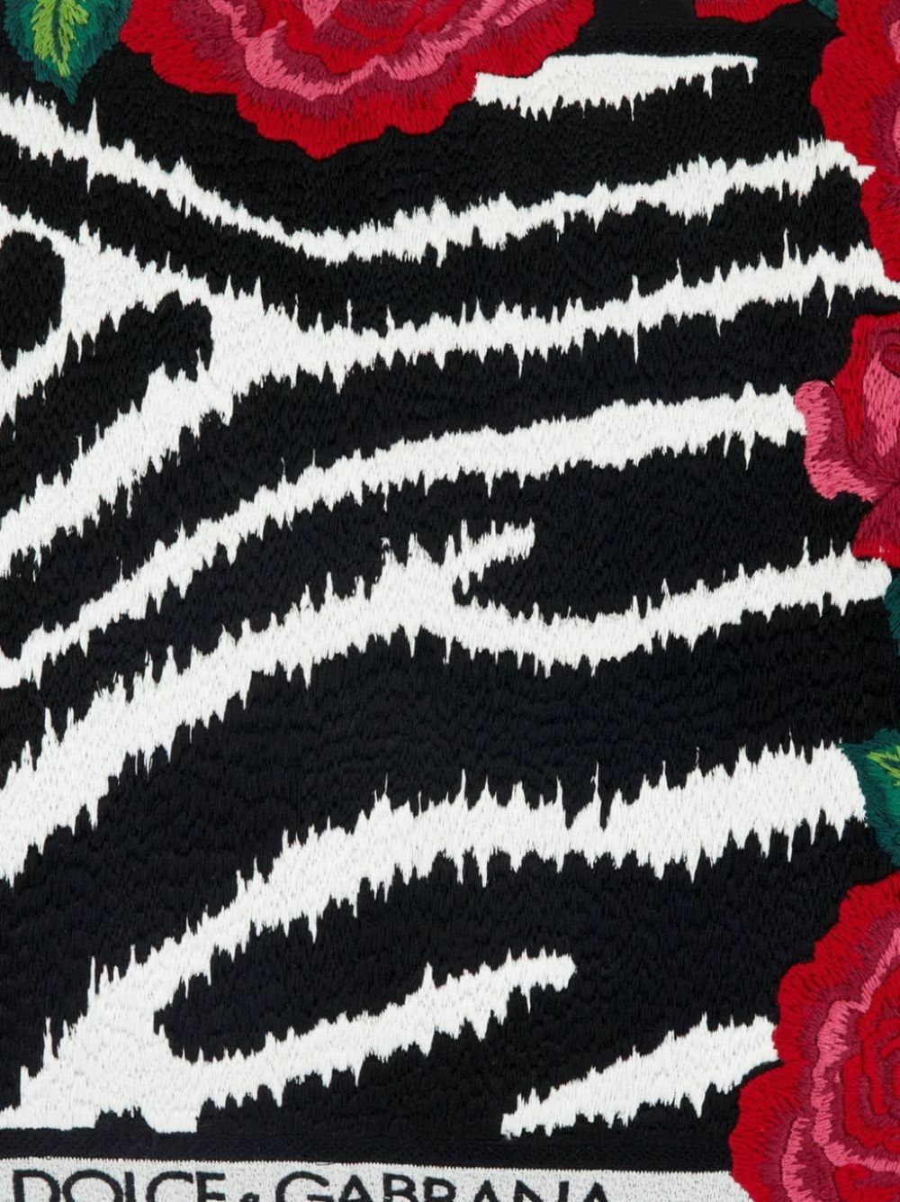 Dolce & Gabbana Pink Zebra Print Embroidered Small Cushion