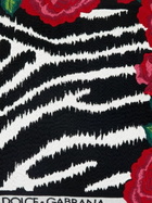 Dolce & Gabbana Pink Zebra Print Embroidered Small Cushion