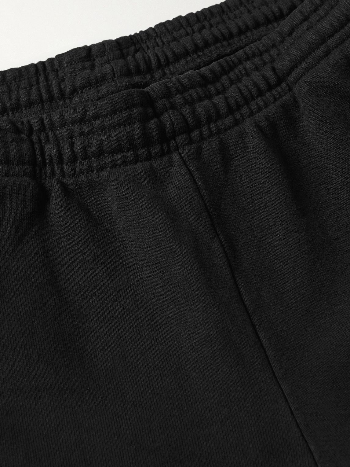 Stray Rats - Tapered Logo-Print Cotton-Jersey Sweatpants - Black