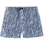 Ermenegildo Zegna - Mid-Length Printed Swim Shorts - Men - Light blue