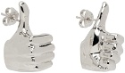 Y/Project Silver Mini Thumbs Up Earrings