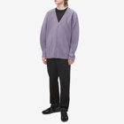 Homme Plissé Issey Miyake Men's Pleated Cardigan in Purple Grey