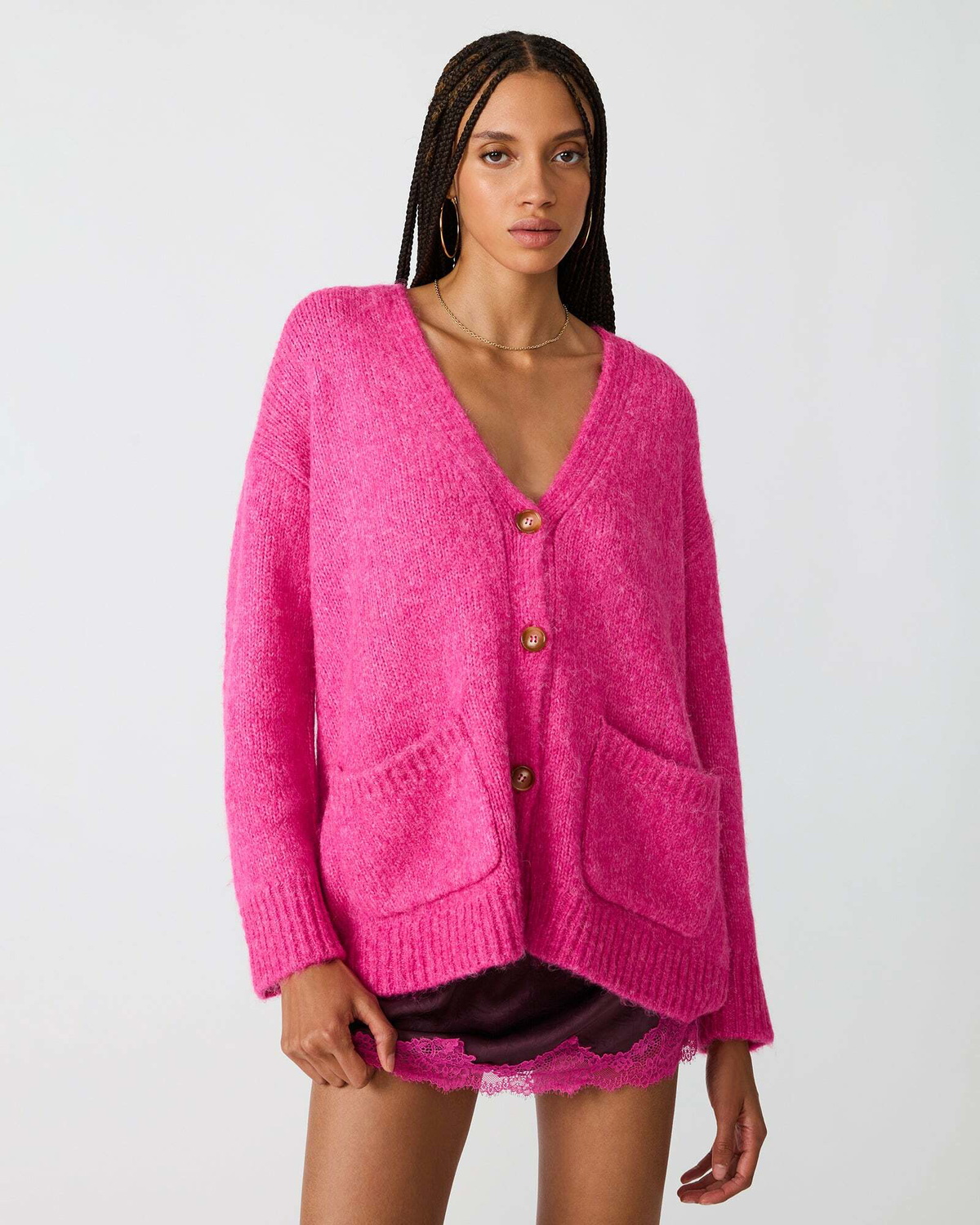 Steve Madden Finley Sweater in Pink