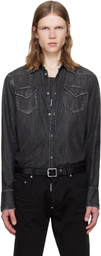 Dsquared2 Black Western Denim Shirt