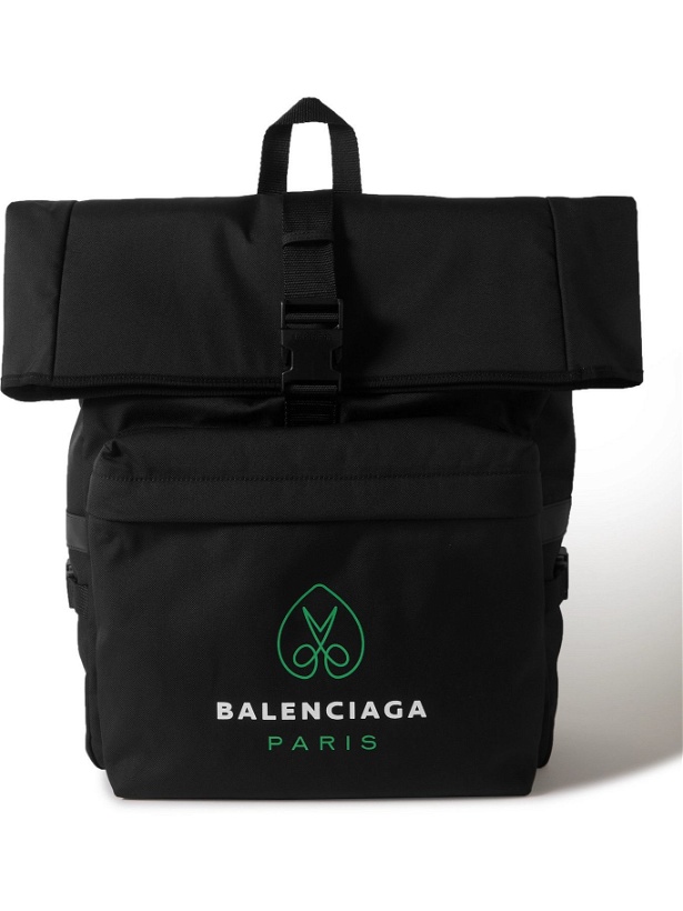 Photo: BALENCIAGA - Logo-Print Nylon Backpack
