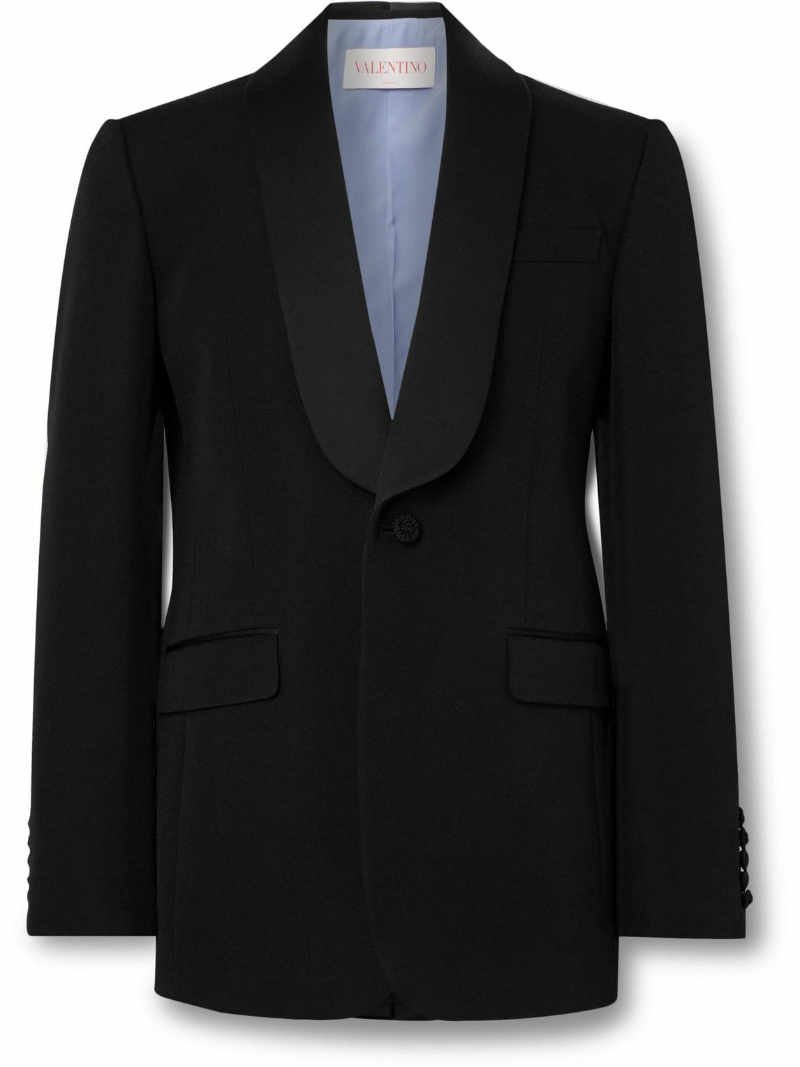 Valentino Garavani - Shawl-Collar Satin-Trimmed Grain de Poudre
