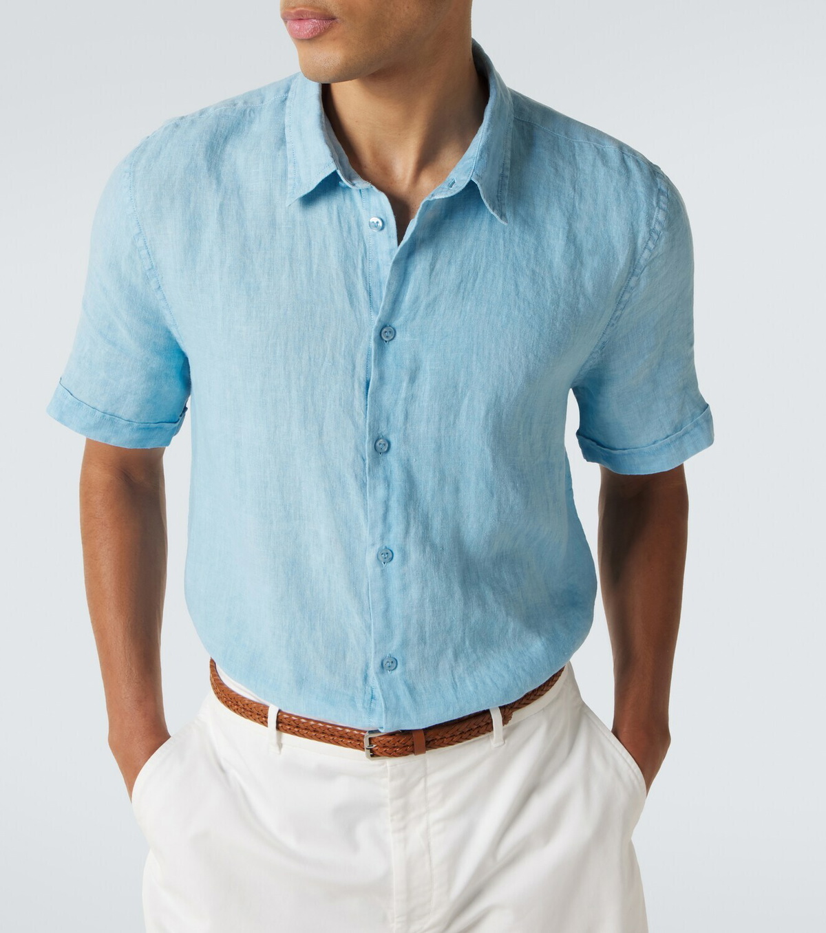 Vilebrequin Courbis linen bowling shirt