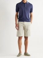 CANALI - Stretch-Cotton Twill Shorts - Neutrals