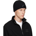 C.P. Company Black Extrafine Merino Wool Lens Beanie