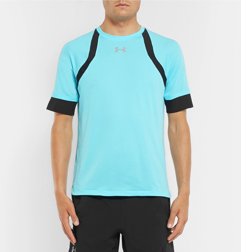 Under Armour - HexDelta HeatGear T-Shirt - Men - Blue Under Armour