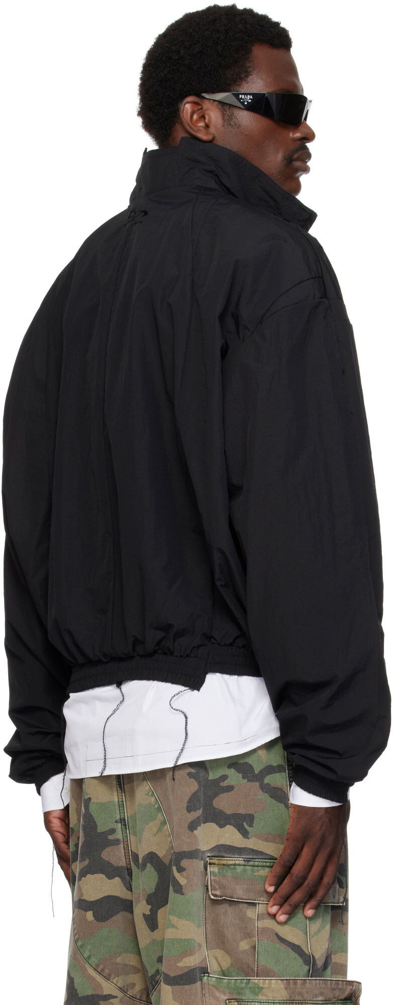 VETEMENTS Black Cut-Up Track Jacket