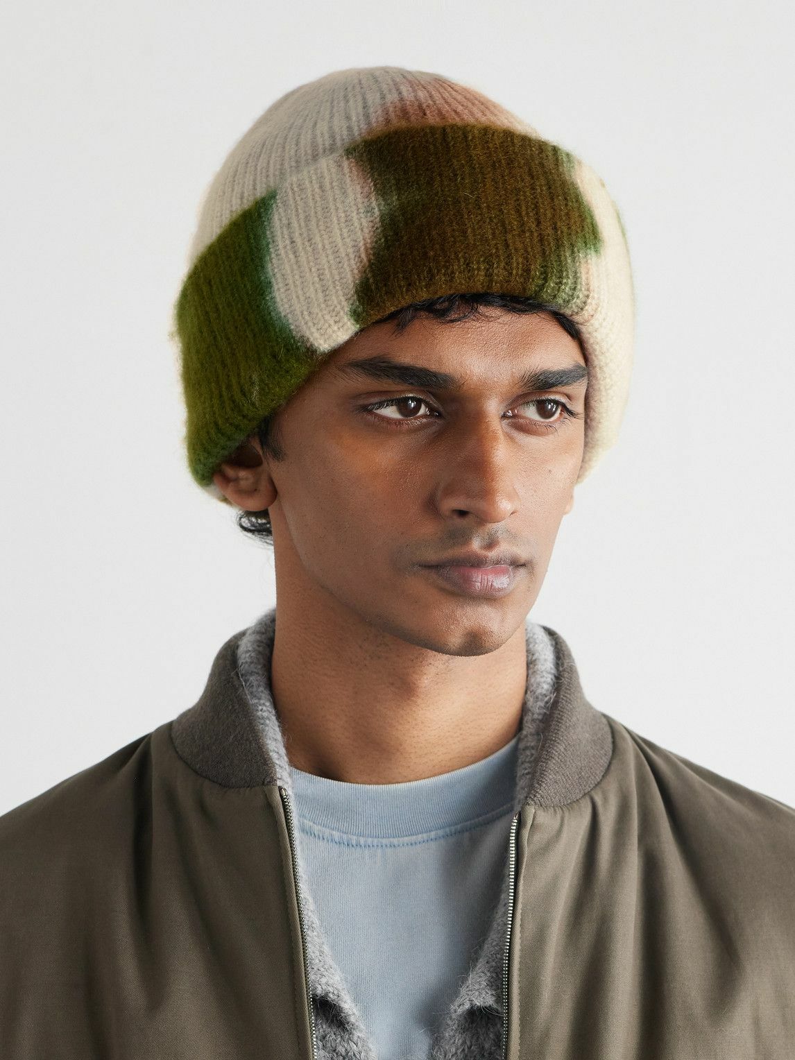 The Elder Statesman - Rorschach Tie-Dyed Ribbed Cashmere Beanie