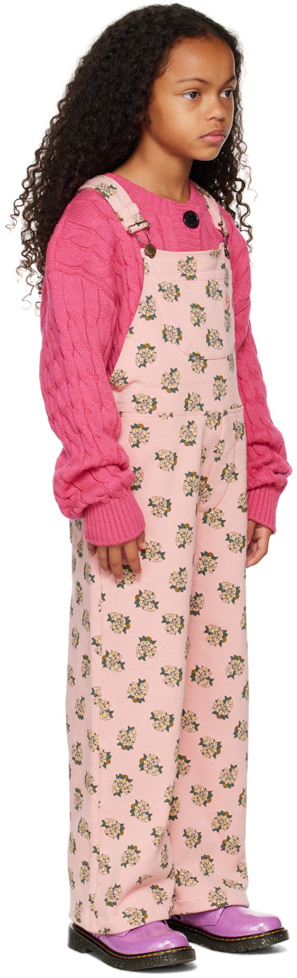 The Animals Observatory Kids Pink Mule Overalls