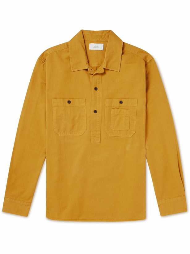 Photo: Mr P. - Herringbone Cotton Shirt - Yellow