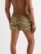 Dolce & Gabbana - Slim-Fit Short-Length Leopard-Print Swim Shorts - Animal print