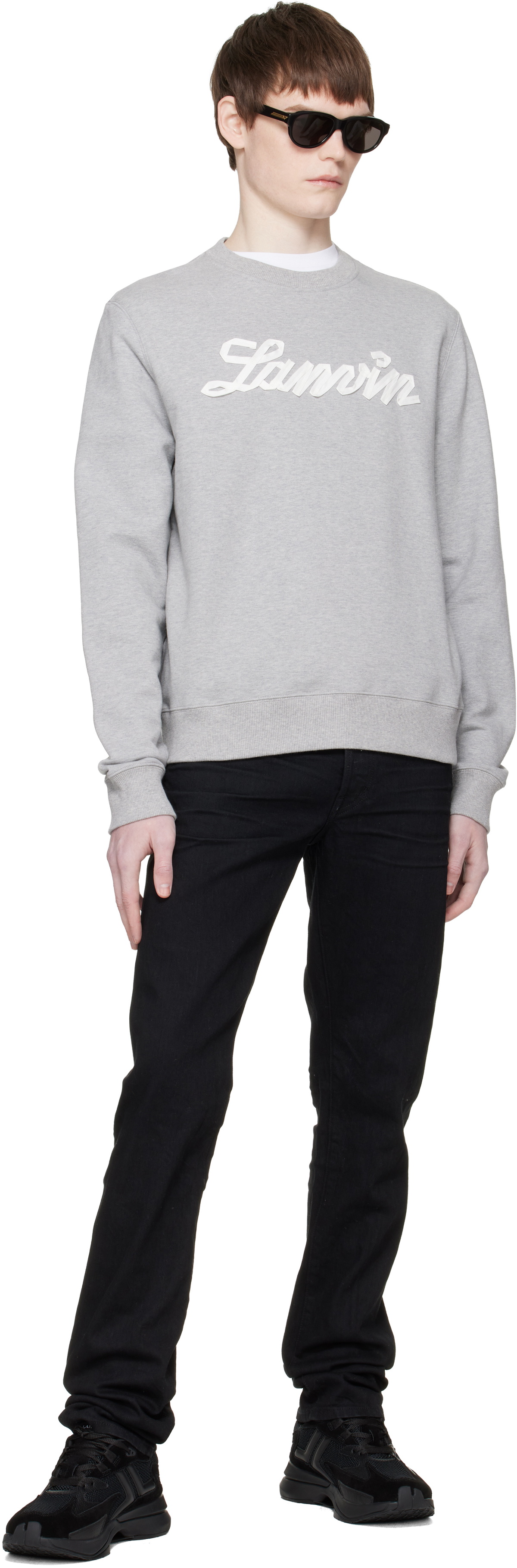 Lanvin Gray 'Lanvin Ribbon' Sweatshirt