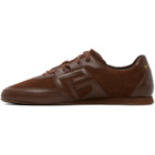 BALMAIN Brown Calfskin Sneakers