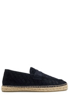 Castañer Nilo Braided Suede Espadrille Loafers Navy