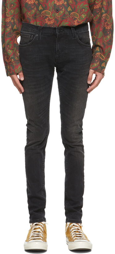 Photo: Nudie Jeans Black Tight Terry Jeans