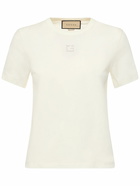 GUCCI - Cotton Jersey T-shirt W/ Embroidery