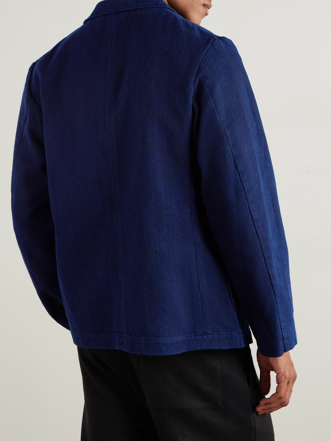 Blue Blue Japan - Sashiko Cotton-Piqué Suit Jacket - Blue