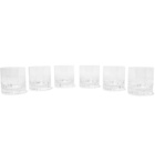 Soho Home - Roebling Set of Six Cut Crystal Rocks Glasses - Neutrals