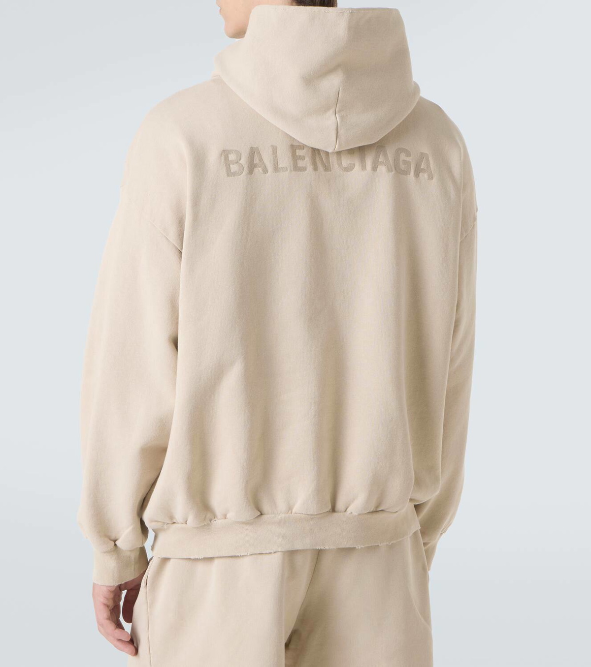 Balenciaga Logo cotton fleece hoodie