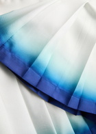 Casablanca Pleated Silk Mini Skirt White