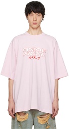 VETEMENTS Pink 'Anime Freak' T-Shirt