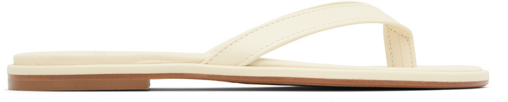 Photo: Aeyde Off-White Melody Leather Thong Sandals