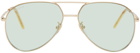 Gucci Gold Aviator Sunglasses