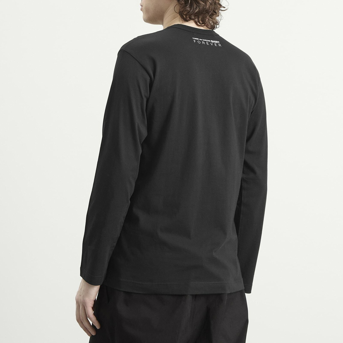 Comme des Garçons SHIRT Men's Cotton Long Sleeve T-Shirt in Black