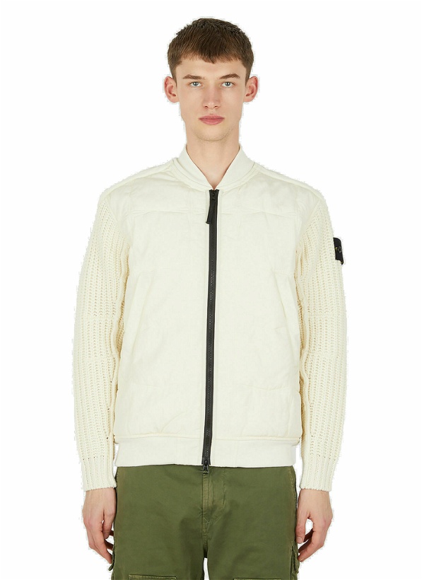 Photo: Compass Patch Bomber Jacket in Cream