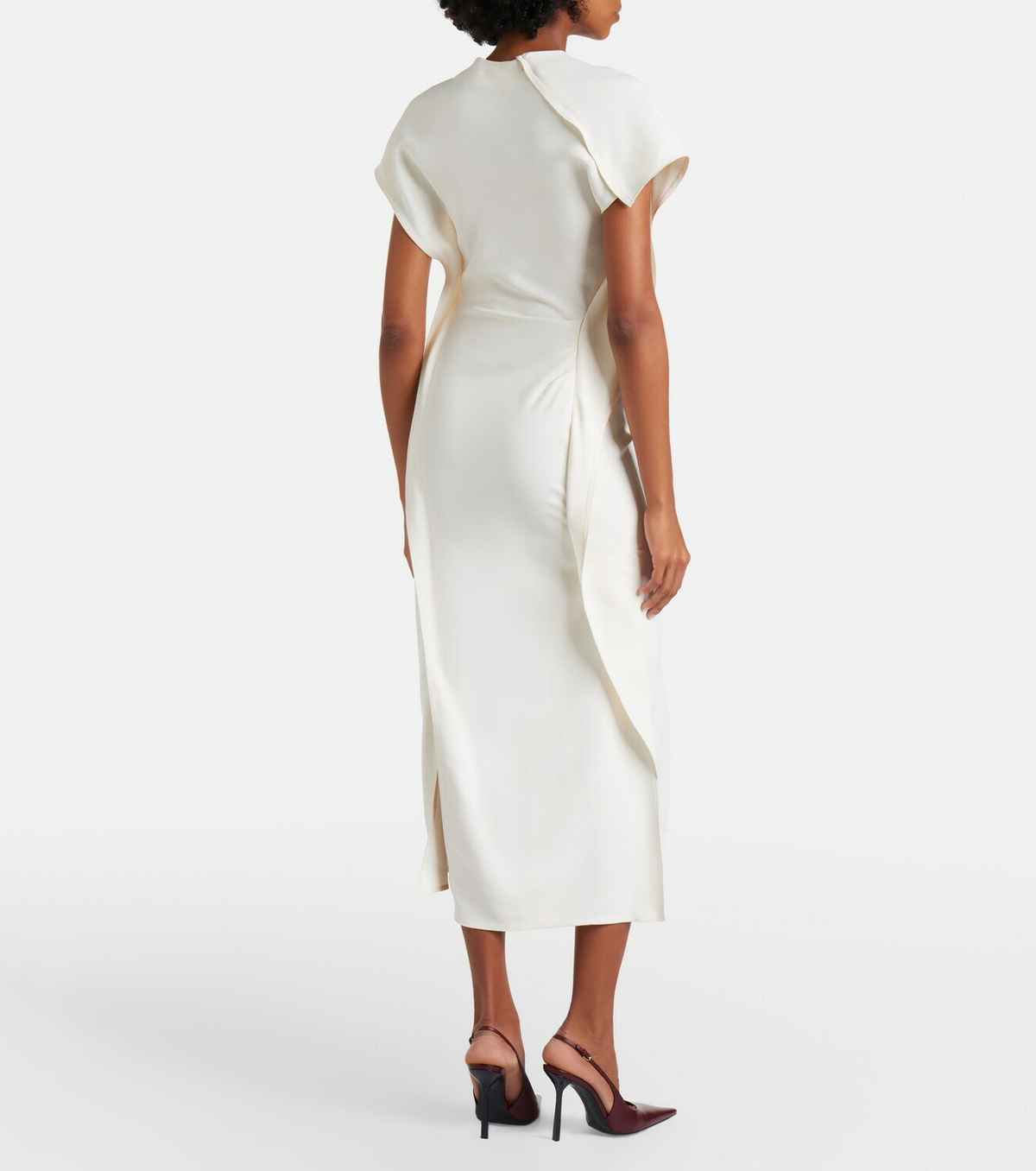 Victoria Beckham Victoria draped crêpe satin midi dress