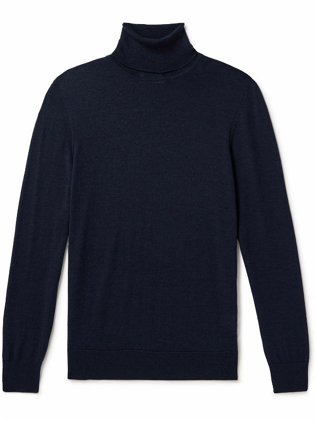 Photo: NN07 - Richard 6611 wool turtleneck sweater - Blue