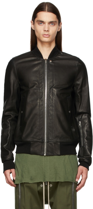 Photo: Rick Owens Black Calfskin Flight Bomber Jacket