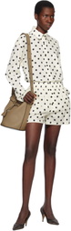 Moschino Off-White Allover Polka Dots Shorts