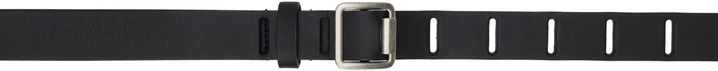 Photo: YOKE Black Narrow Leather Belt