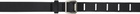 YOKE Black Narrow Leather Belt