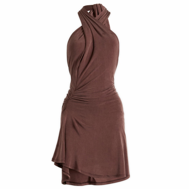 Photo: Peachy Den Women's The Kylie Halter Knot Dress in Mahogany